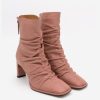 ANGEL ALARCON Janet - Wrinkled Leather Heeled Ankle Boots | Autumn - Winter - Aw