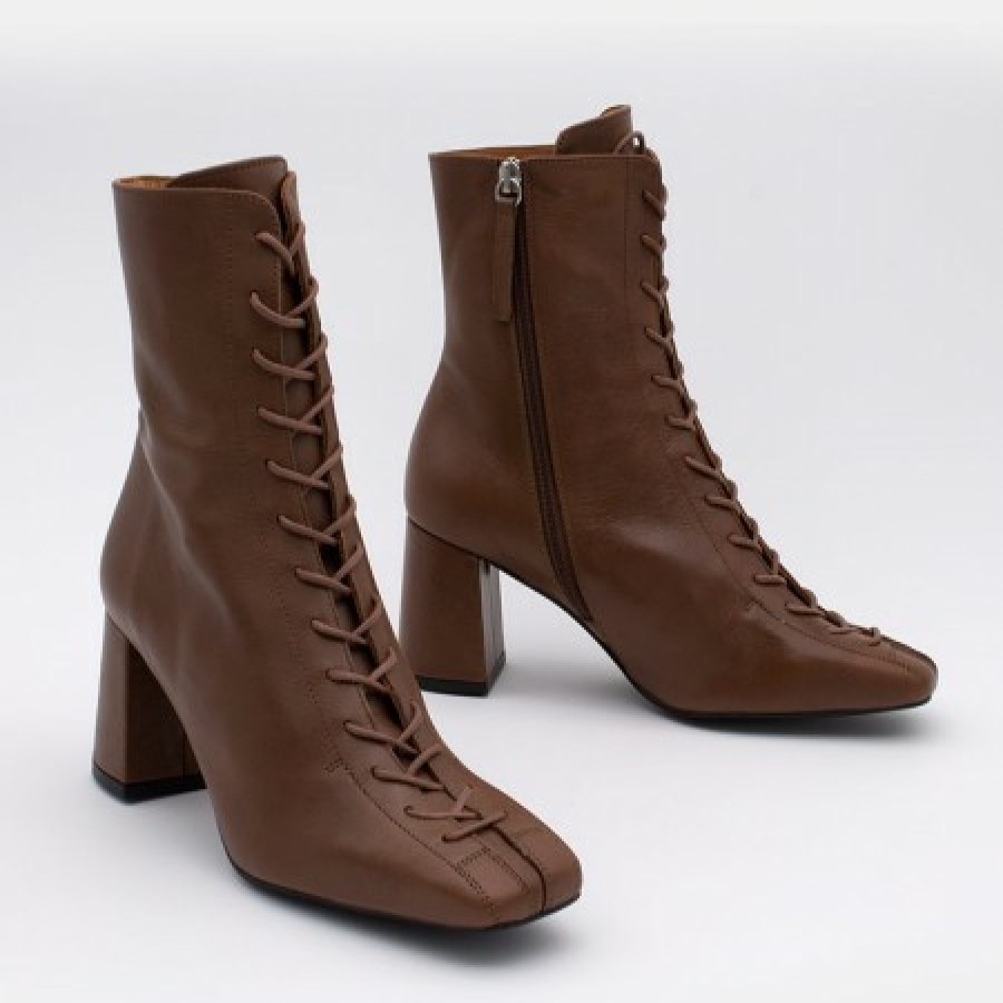 ANGEL ALARCON Pacuare - Ankle Boots With Laces And Zipper, Wide Heels | Autumn - Winter - Aw